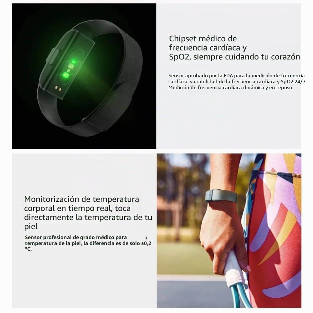 Ethelred Pulsera inteligente 2208A con monitor de ritmo cardíaco, podómetro, monitor de actividad física para hombres y mujeres, pulsera electrónica (plata)
