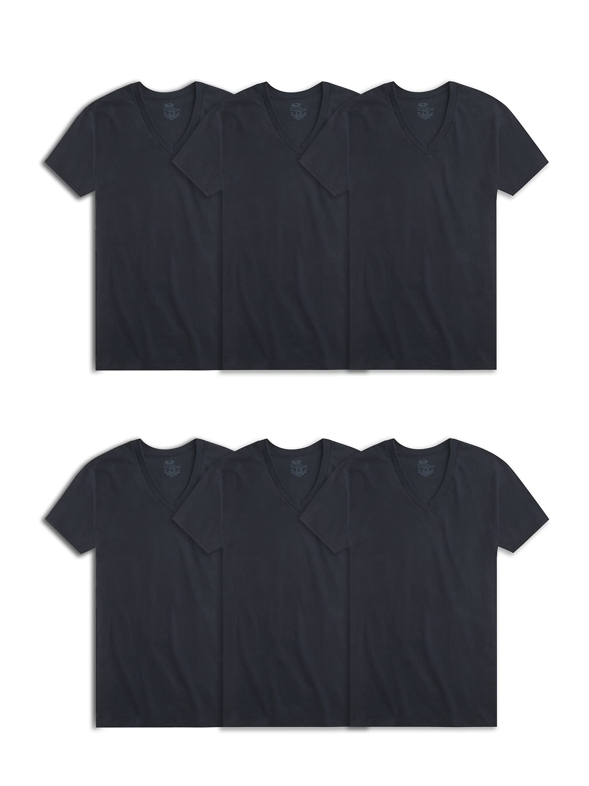 Fruit of the Loom Men's Eversoft Cotton Stay Tucked V-Neck T-Shirt