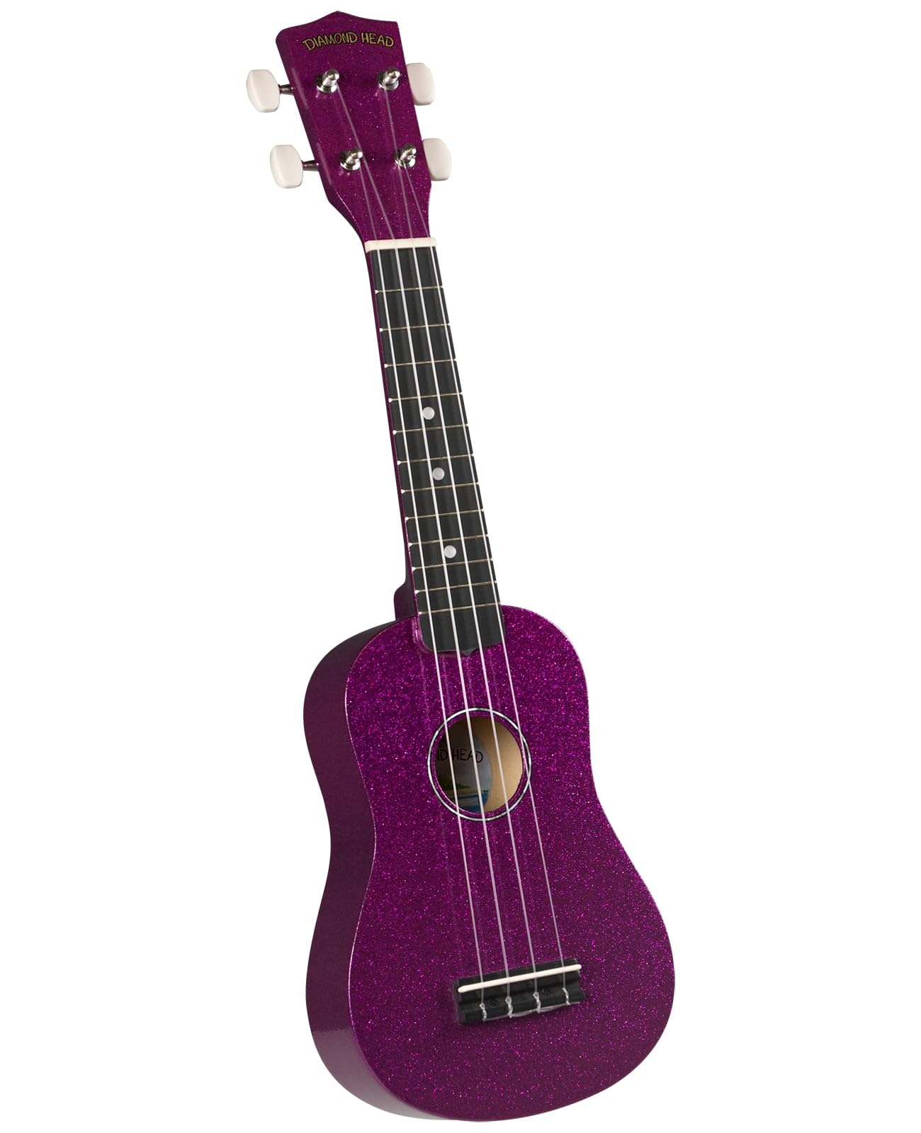 Diamond Head Hot Rod Ukulélé soprano 4 cordes Violet Sparkle, Royal (Du-148)