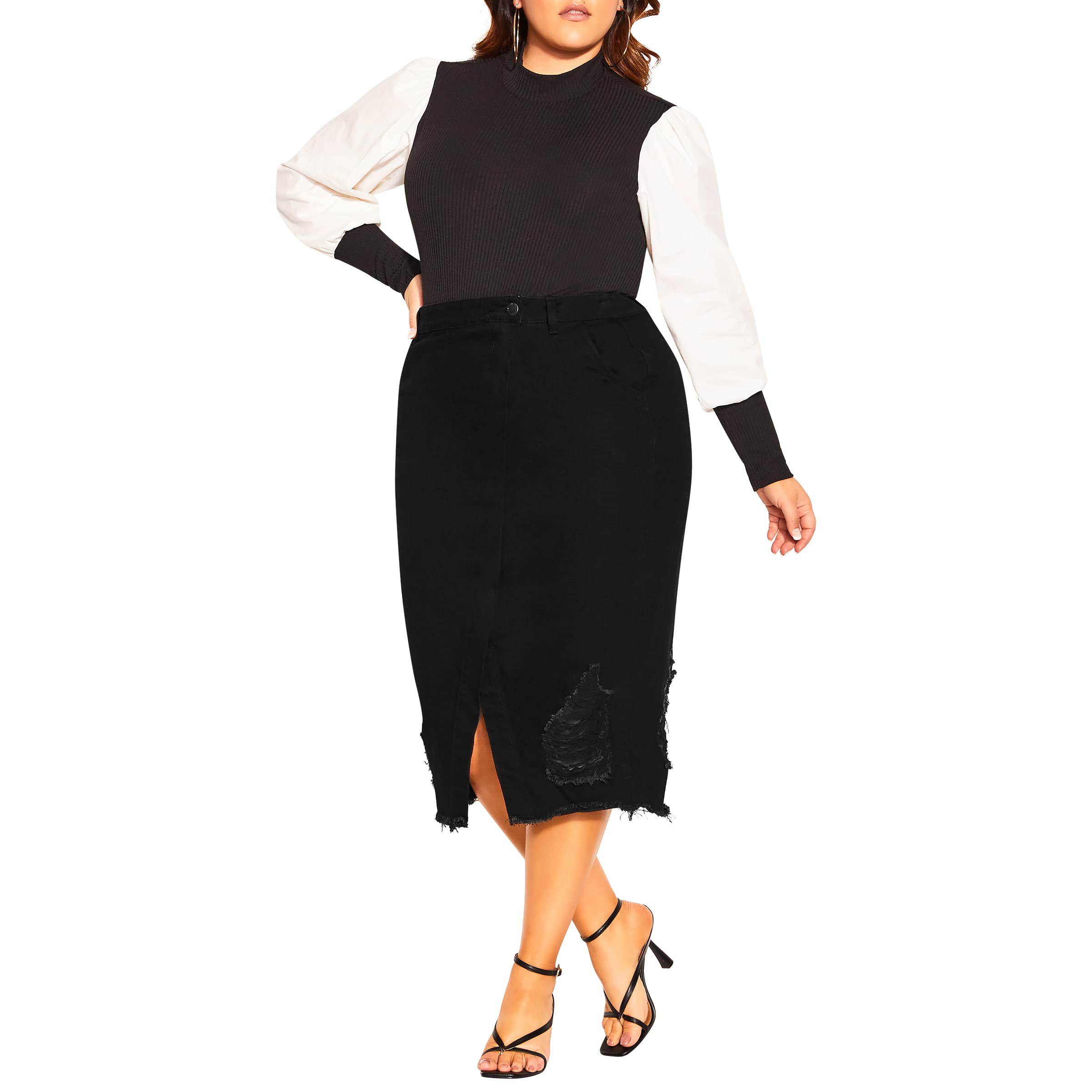 City Chic Falda de Talla Grande Star Crossed Mujer