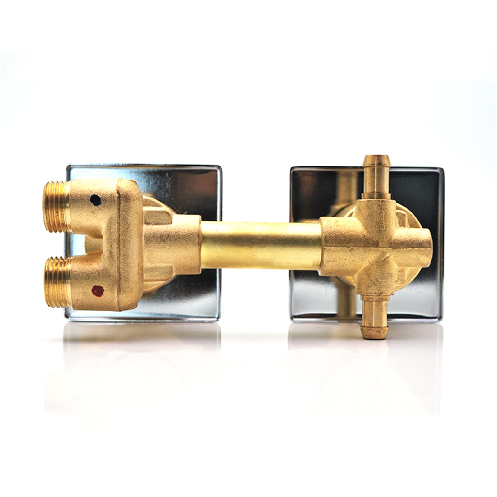 Rubinetto doccia quadrato in ottone con uscita 2/3/4/5 deviatore miscelatore per stanza, filettatura G1/2/Dimensioni del foro di intubazione 10/12,5/14,5 cm, valvola di miscelazione per acqua fredda e