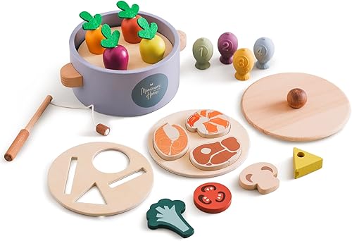 Juguetes Montessori para bebés, 4 en 1, clasificación de formas a juego, juguetes educativos de desarrollo, multifuncionales, accesorios de cocina,