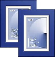 Vista 165 de VCK Paquete de 2 portarretratos de 8 x 10 pulgadas, roble natural, madera de alta gama con vidrio templado, para fotos de 5 x 7 pulgadas