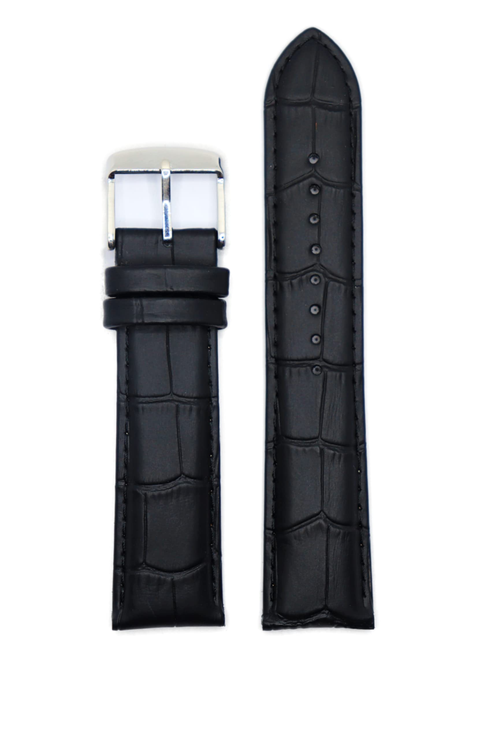 Exor HALF PADDED TOSCANA BLACK color with botip finish 24 mm Genuine Leather Watch Strap (B09R3N346D) Amazon Price History, Amazon Price Tracker