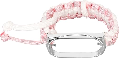 Miniatura 6 de HURRISE 2 in 1 Braided Loop Wristband, for Mi Band 7 Adjustable Stretchy Nylon Breathable Sports Strap with Metal Frame