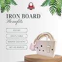 INDRICO® Extension Board for Iron 1+1 with Cloth Wire (White) (5 Meter Cable) gallery image
