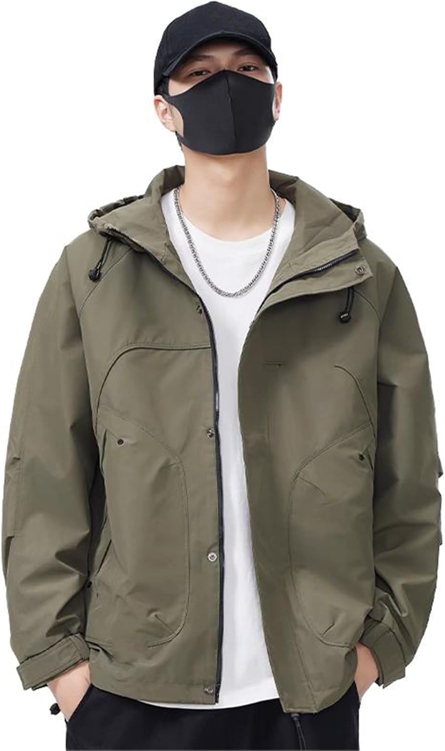 Hooded Coat men's spring and fall workwear sports jacket winter
