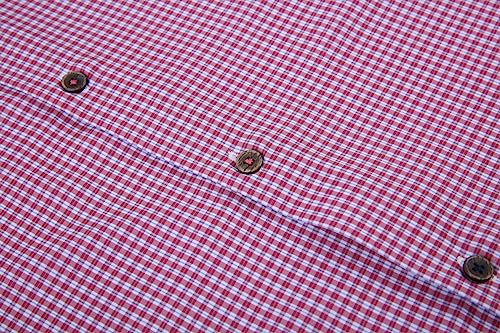 Alex Vando Mens Button Down Shirts Wrinkle Free 4-Way Stretch Print Business Casual Shirt