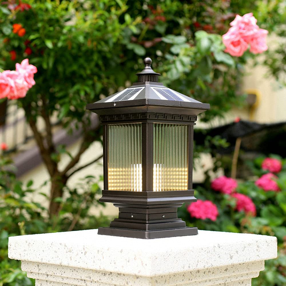Światła Słoneczne Na Słupku Solarne Lampy Ogrodowe Oprawa Oświetlenia Zewnętrznego Słupka Z Adapterem Do Montażu Na Molo Do Słupków Ogrodowych, Ścieżki, Tarasu, Patio, Ogrodu,