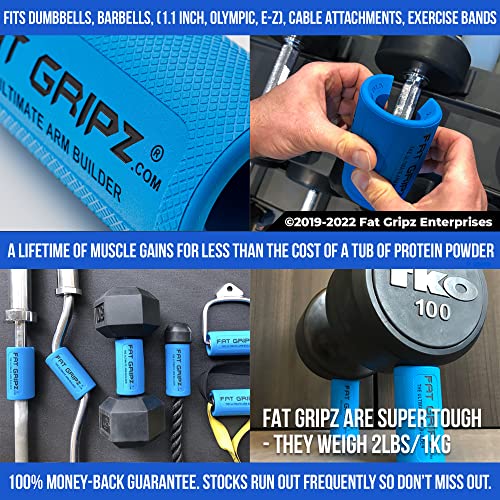 Fat Gripz Pro - The Simple Proven Way To Get Big Biceps & Forearms Fast - At Home Or In The Gym (Winner Of 3 Men’s Health Magazine Awards) (2.25” Outer Diameter) #TOP2