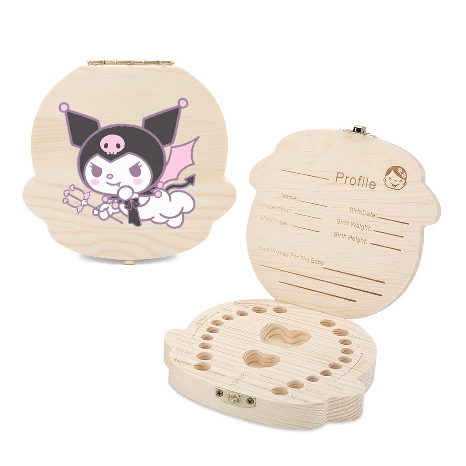 Amazon.co.jp: クロミ ちゃん 乳歯ケース 木製 乳歯入れ かわいい