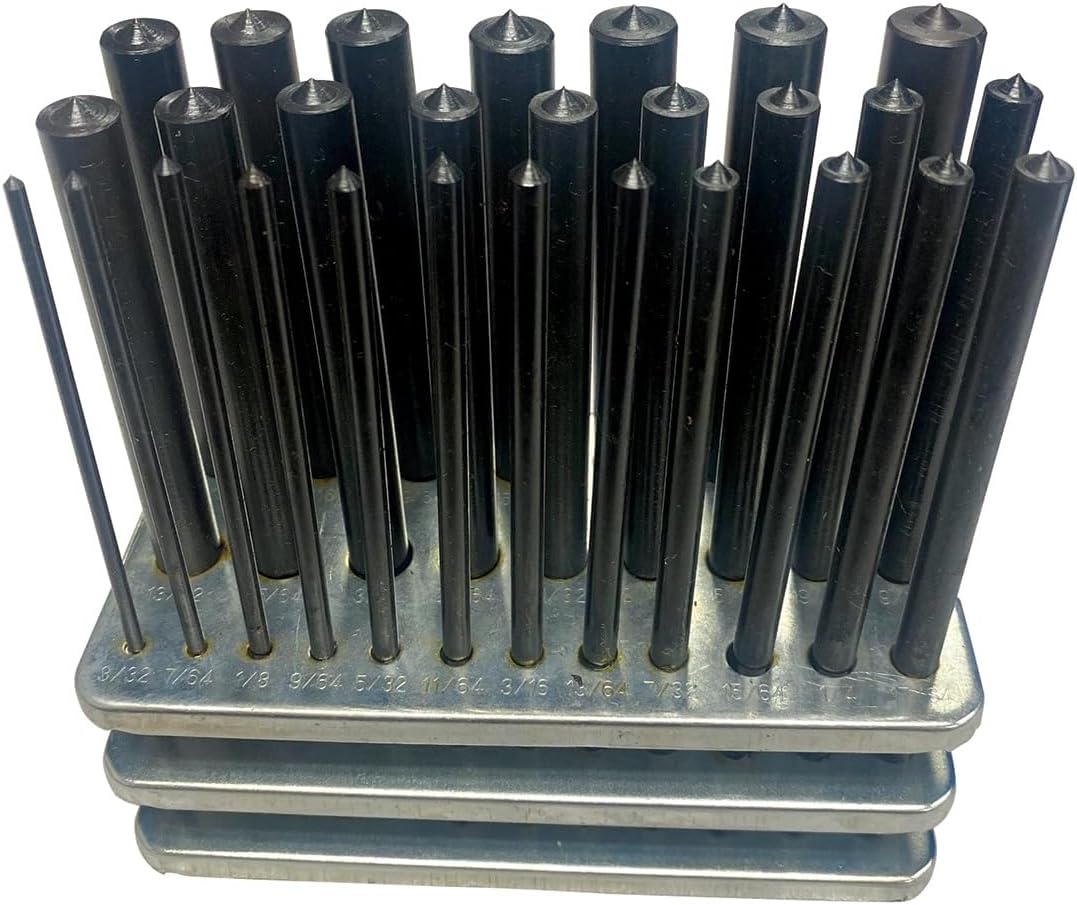 Spellmaco 28 Piece Transfer Punch Set3/32"1/2" by 64ths Plus 17/32