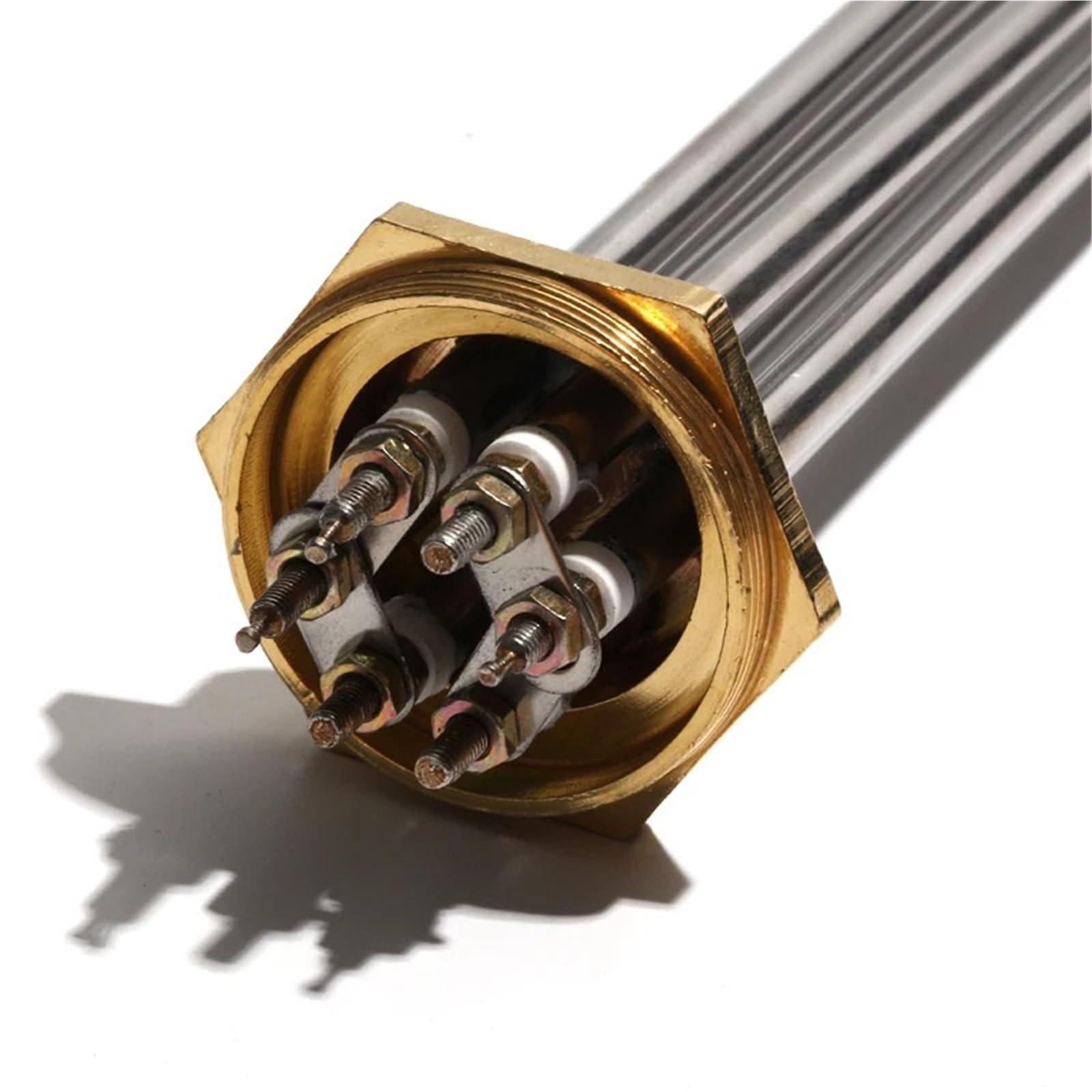 G1 1/2" Tauchwasser-Heizelement 110V 220V 380V Widerstand Zehnerheizung 3000W 4500W 6000W 9000W 12000W Mutter 1Stk(DN40 47mm,220V_3KW 195MM)