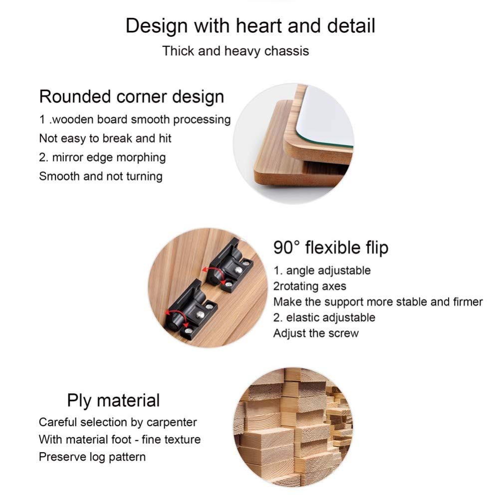 XINYU Log Home Espejo De Maquillaje Espejo De Tocador Portátil Simple De Sobremesa Espejo De Maquillaje Plegable De 90 ° (Grande/Pequeño) Adecuado para Todos,A1