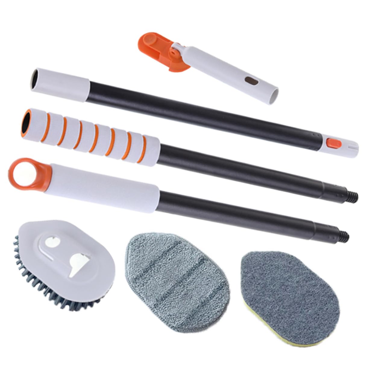 Cepillo De Suelo Multifuncional para Bañera y Baño Cepillo De Limpieza Mango Extensible para Limpiar Azulejos Juntas y Esquinas