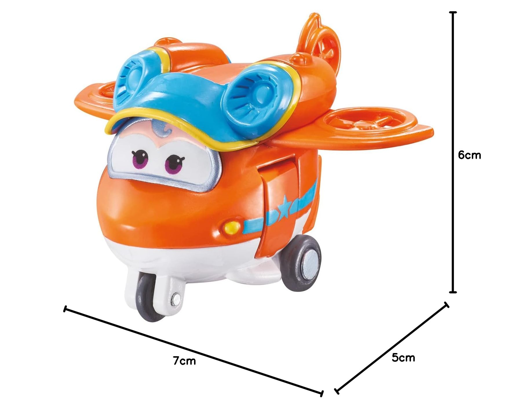 Super Wings EU750030 Bots, Sunny Character Transforming Toys for 3 4 5 6 7 Years Old Boys Girls, Orange, 2'