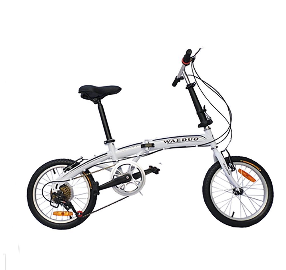 white folding bike