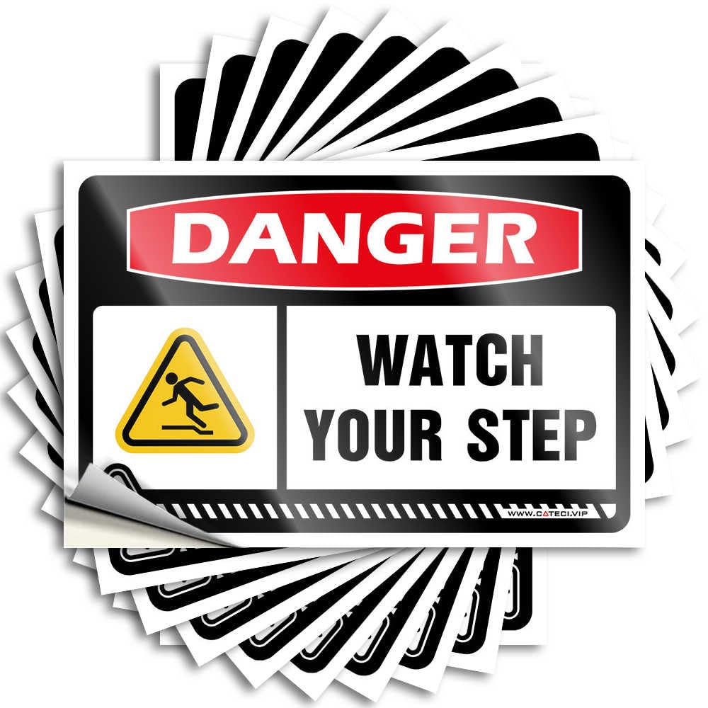 Saying Window Southern Danger Watch Your Step for Paw - Funny Room Decor Easy Peel Removable(12X18CM)