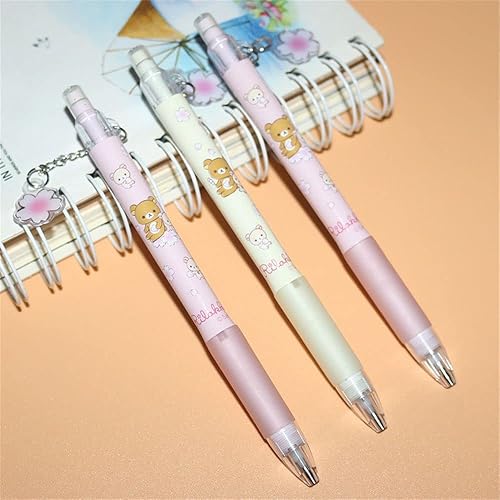 Miniatura 3 de 4 lápices mecánicos Kawaii de dibujos animados oso de cerezo flor de cerezo herramienta de escritura prensa de oficina bolígrafo de bocetos