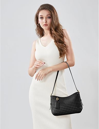 Miniatura 2 de Woven Handbag for Women, Woven Crossbody Bags for Women, Designer Ladies Hobo Bag Bucket Purse Faux Leather