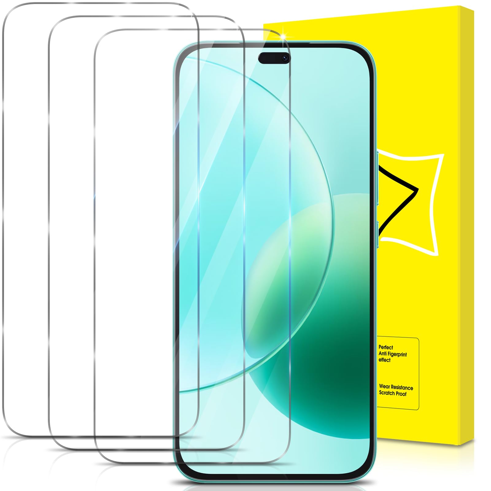 GiiYoon 3 Stück Panzer Schutz Glas für Honor 400 Smart, HD D