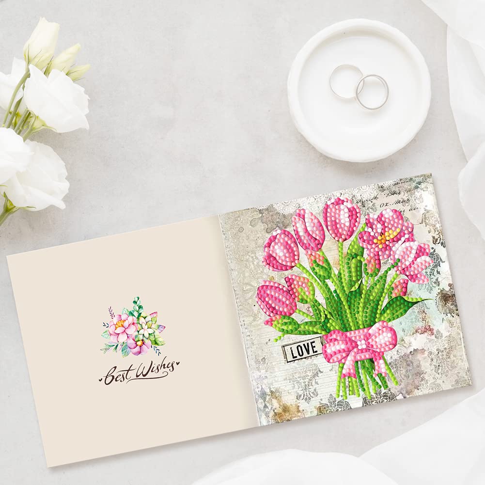 Biglietto D'Auguri Fai Da Te Con Diamanti - Kit Creativo Per Pittura Diamante
