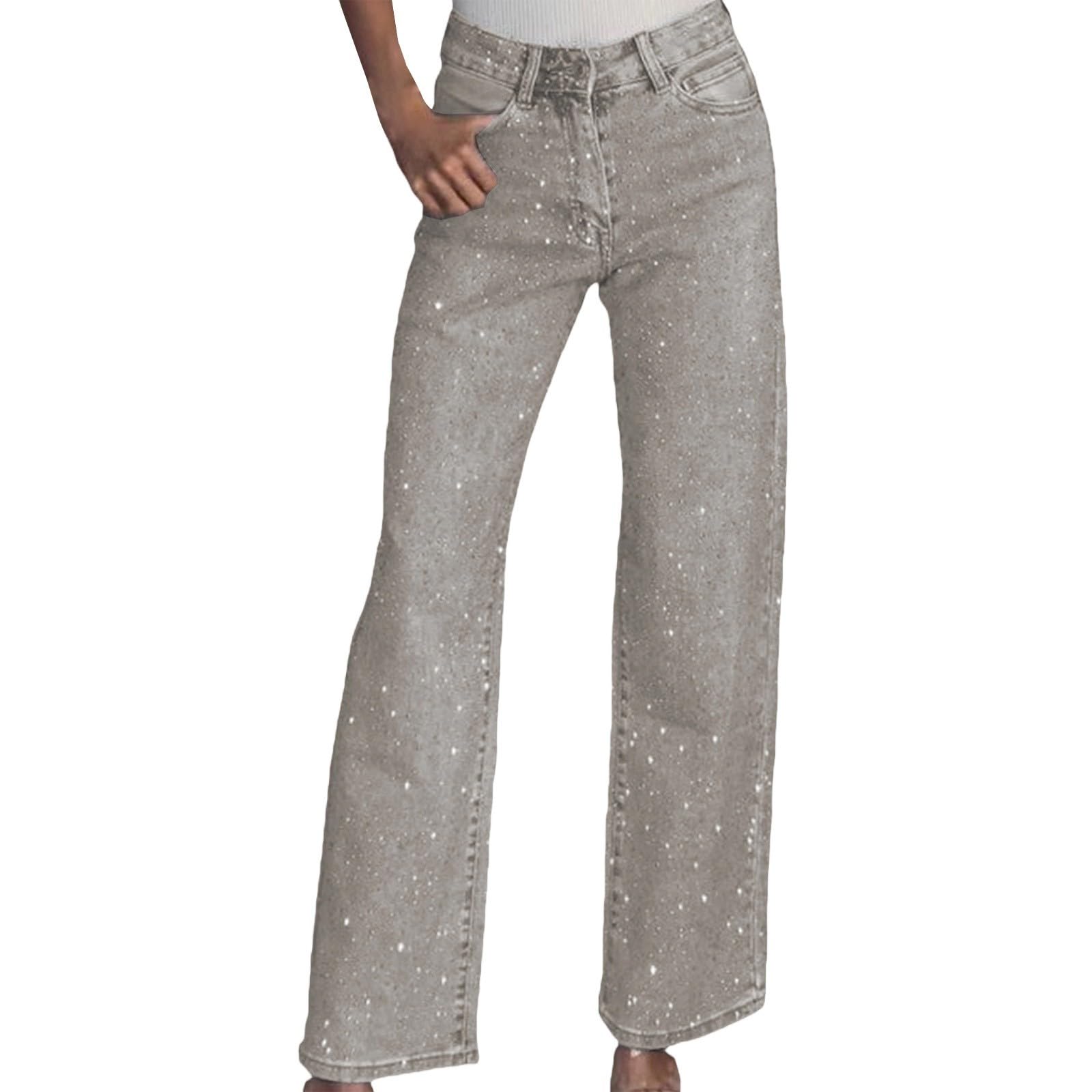 Jeans Donna Curvy Vita Alta Jeans Baggy Casual Leggeri Pantaloni Denim Elasticizzati Gamba Larga Larghi con Tasche Pantaloni Vita Alta Curvy Tempo Libero Y2k Pants Taglie Forti Moda Basic