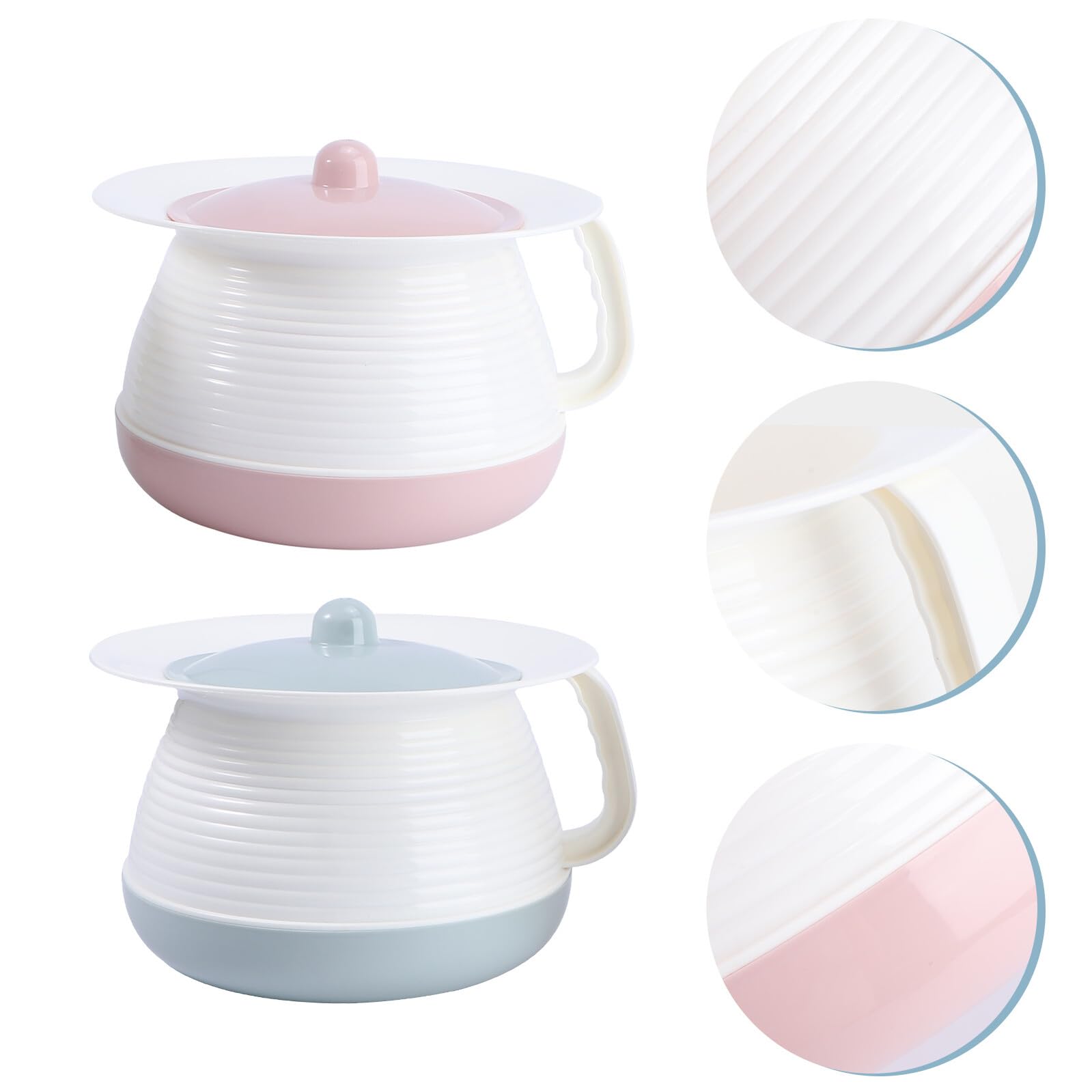 Vasino per Bambino Bambina 2 Unitá in Plastica Pp con Coperchio Manico Rinforzato e Antigoccia per Addestramento al Vasino