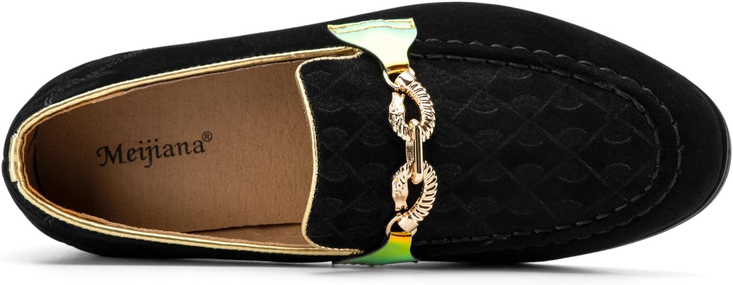 Meijiana Boys' Formal Dress Slip-On Loafers - Tuxedo Shoe for Baby Dress Shoes - Image 4