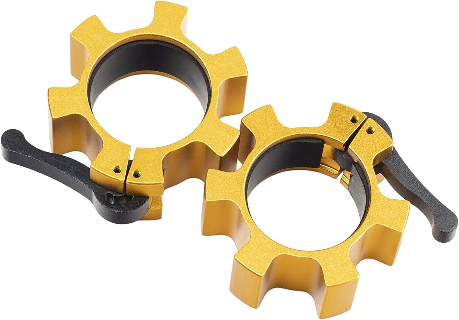 2 Pcs Aluminum Alloy Barbell Collars, Heavy Duty 2 inches Silver Exercise Collars