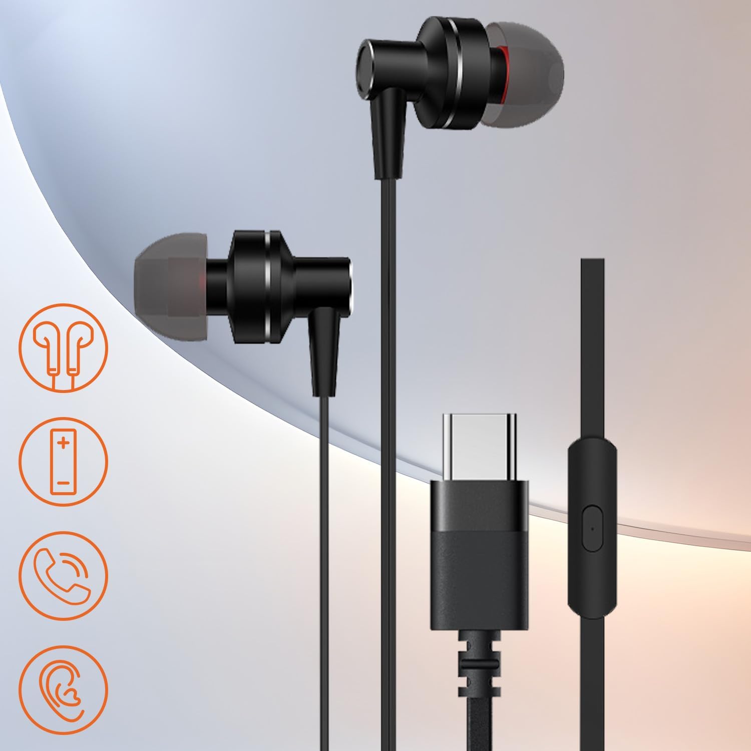 RIVERSONG Spirit T Earphones with feature icons