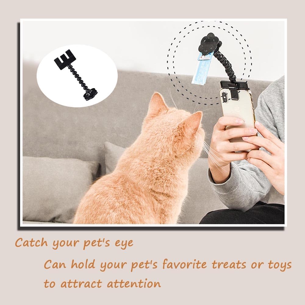 Dog Selfie Treat Clip | Rotatable and Stable Pet Selfie Tool for Most Mobile Phones and Tablets