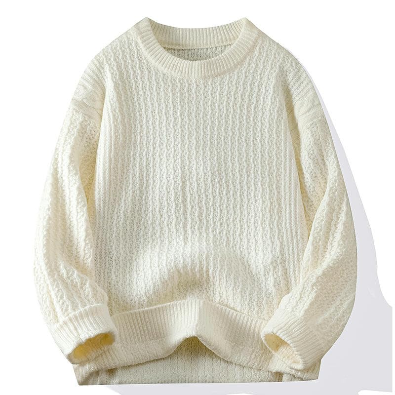 Pull tricoté col rond homme ample idéal pour les sorties urbaines en hiver - 2