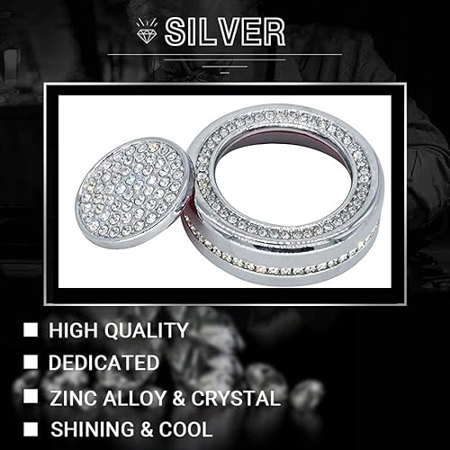 Miniatura 3 de CONGCONG Bling - Pomos de audio de cristal brillante con diamantes de imitación para tablero de Mercedes Benz