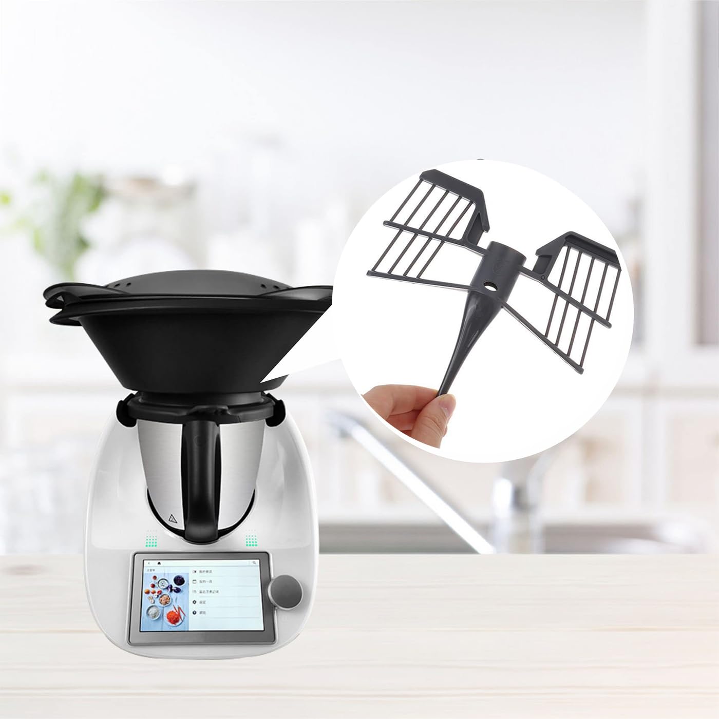 Frusta A Farfalla Per Bimby TM5 TM6 TM31 - Accessorio Per Montare Panna E Uova, Grigio - Foto 12