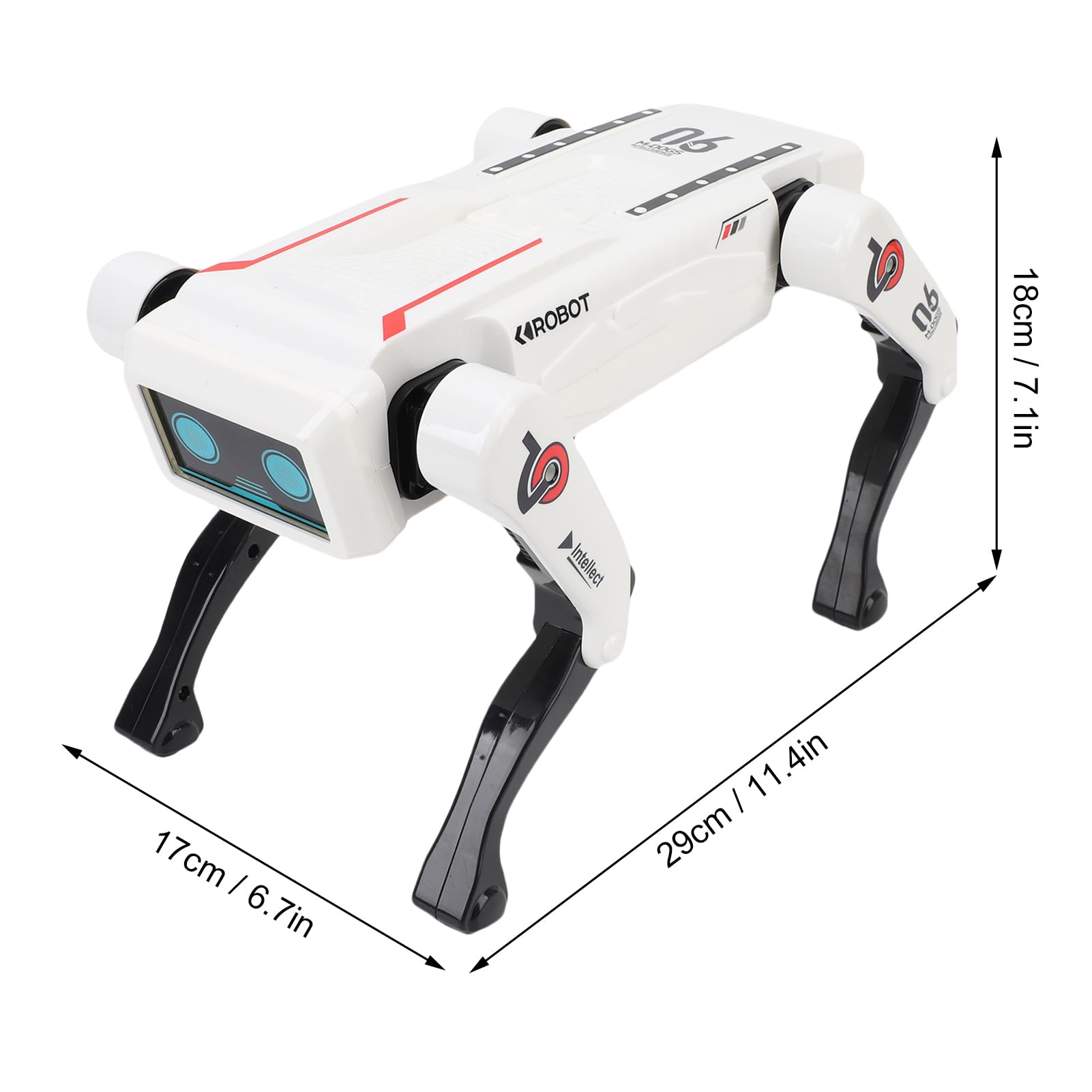 Perro Robot Inteligente, Juguete Stem Programable con IA, Control por Voz, Efectos de Luz y Música, Control Remoto Bluetooth, Programación de Acciones Interactivas, para Niños y