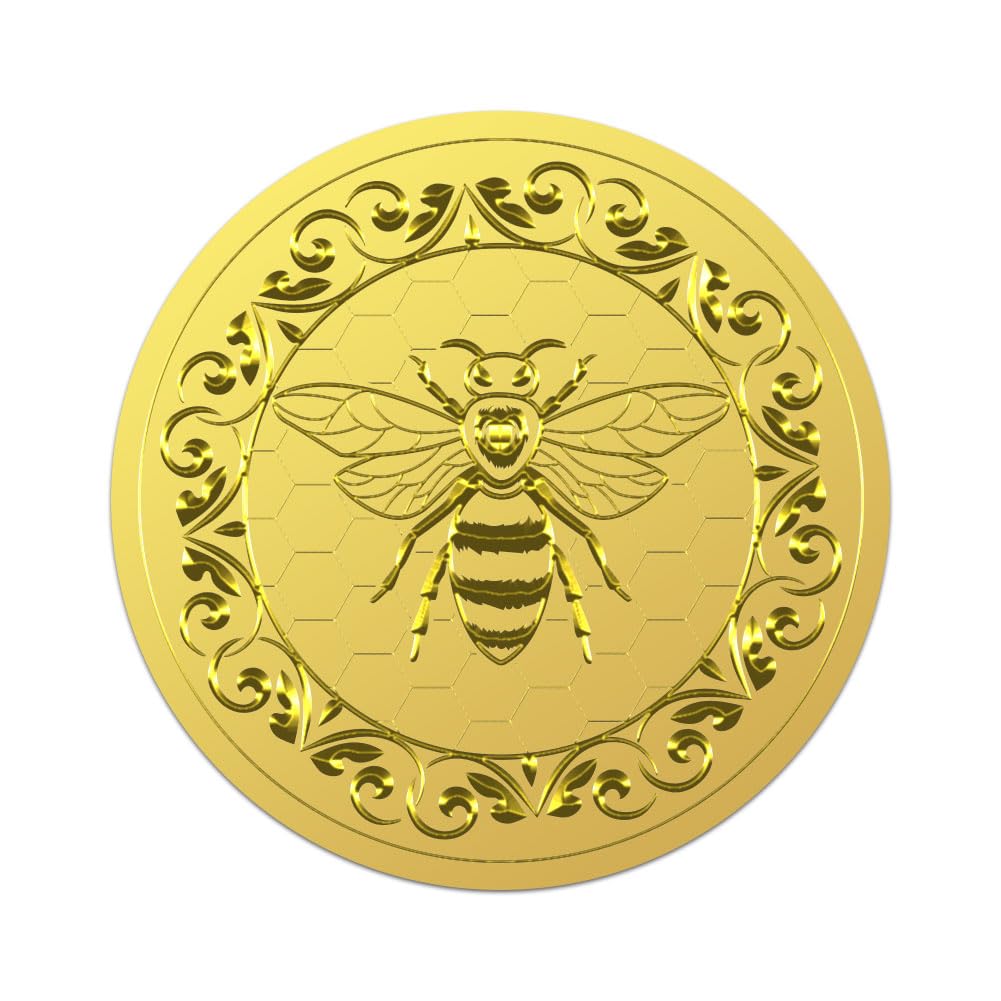 Autocollants dorés abeille WADORN de qualité supérieure pour vos certificats
