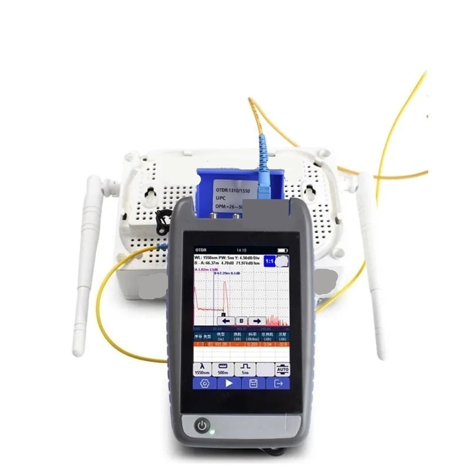 Optisches Kabeltestgerät Mit TDR (Time Domain Reflectometer)