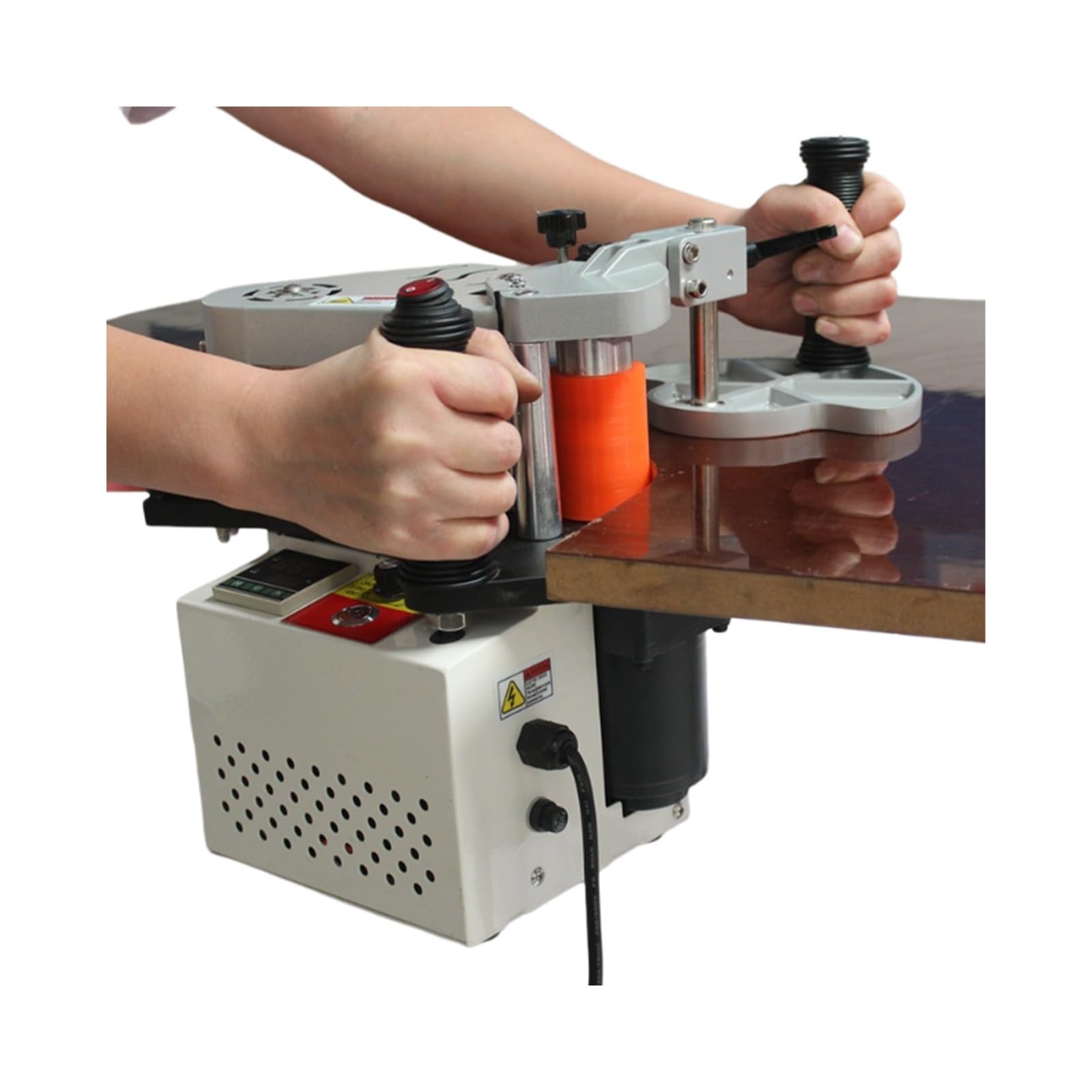 Kantenanleimmaschine Manuell, Tragbare Kantenanleimmaschine Für Werkstatt, Kantenbandgerät Für Holz/Pvc, DIY Möbel, Einstellbare Geschwindigkeit