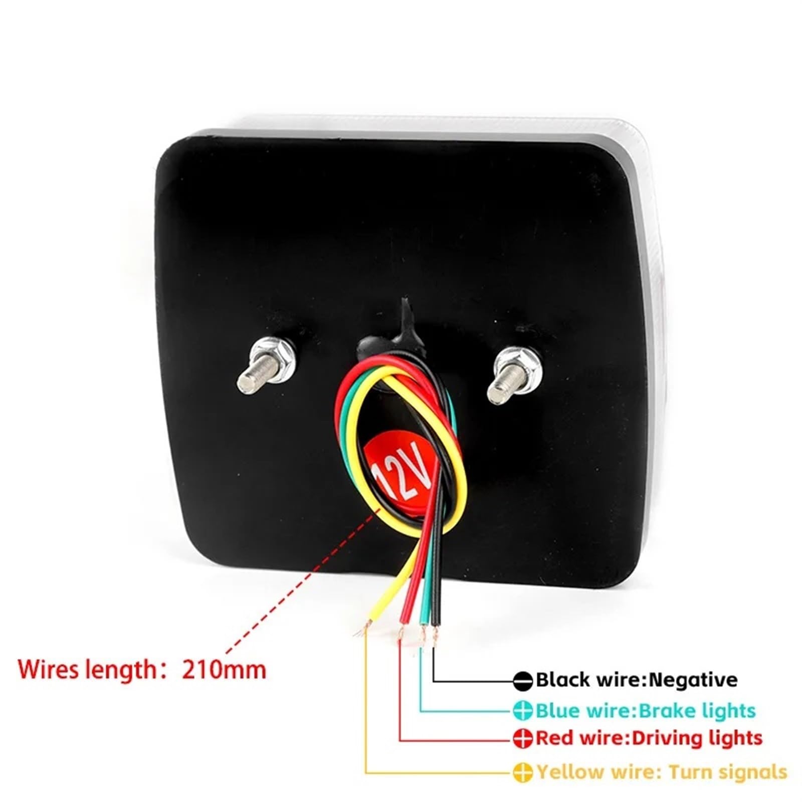Pilotos Traseros Luz LED Freno Trasero Cuadrada 4 Pulgadas con Lámpara Placa Matrícula, Luz Indicadora Señal Giro, Luces Traseras para Camión, Remolque, Furgoneta 4x4 Set Iluminación Trasera