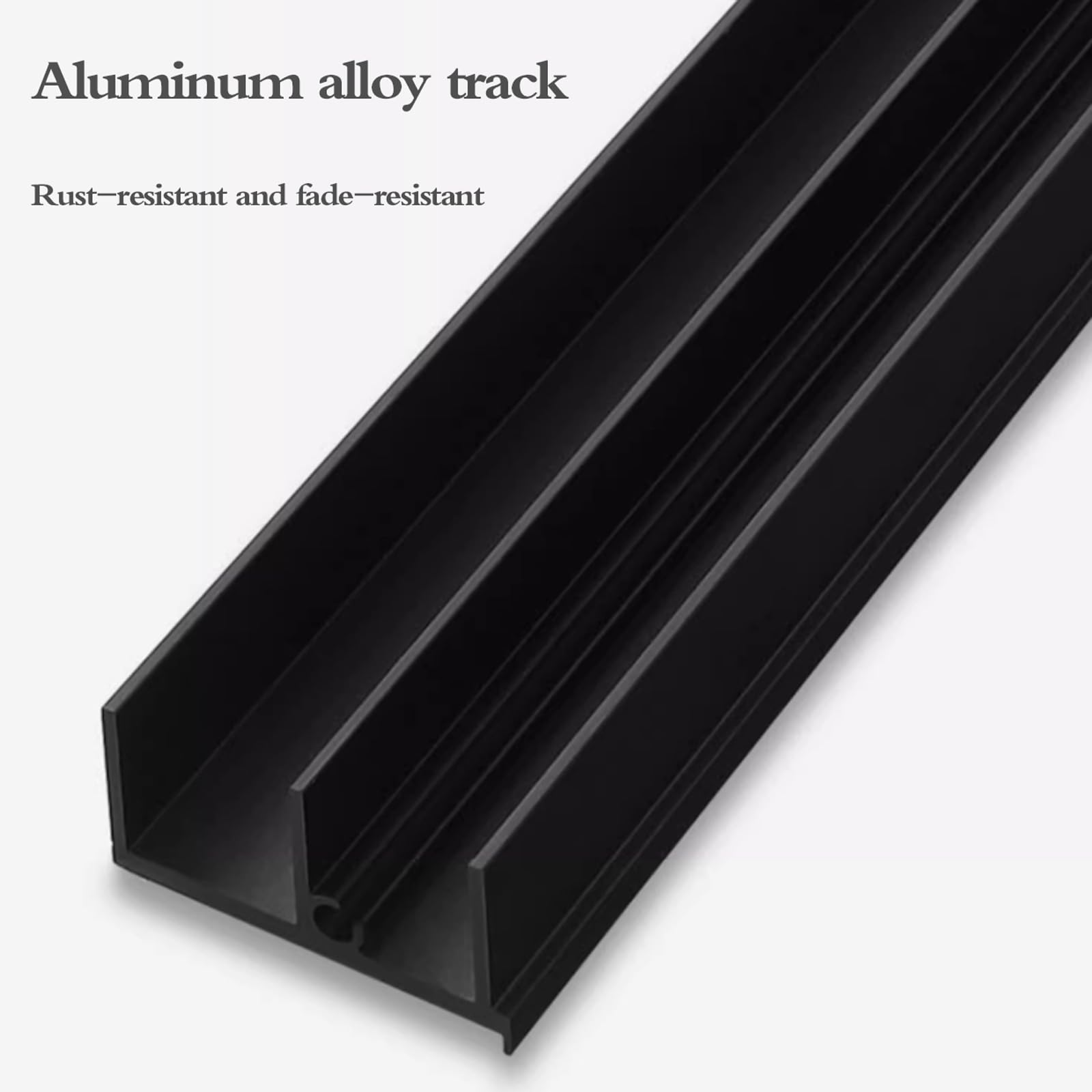 Kit de quincaillerie pour Porte coulissante,Rail pour Porte coulissante Placard,Quincaillerie de Porte Coulissante Invisible Non Rail,Porte Non Incluse,pour Porte en boiss Simple