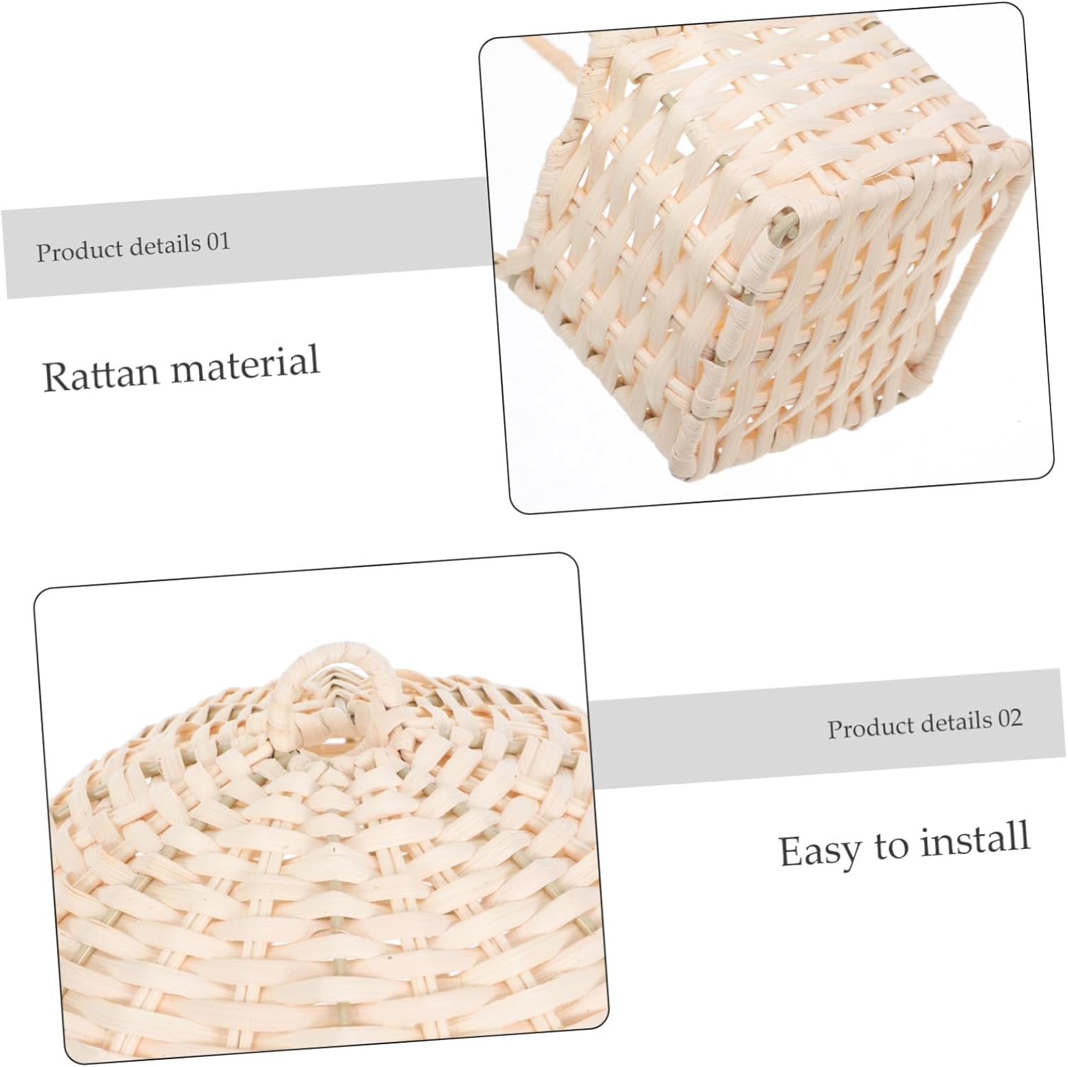 BESTOYARD Rustic Rattan Hot Air Balloon Lamp Shade Handwoven Wicker Wall Art Decor for Boy Girl Rooms Unique Natural Wicker Design Versatile Light Fixture Photo Prop for Nursery Decor