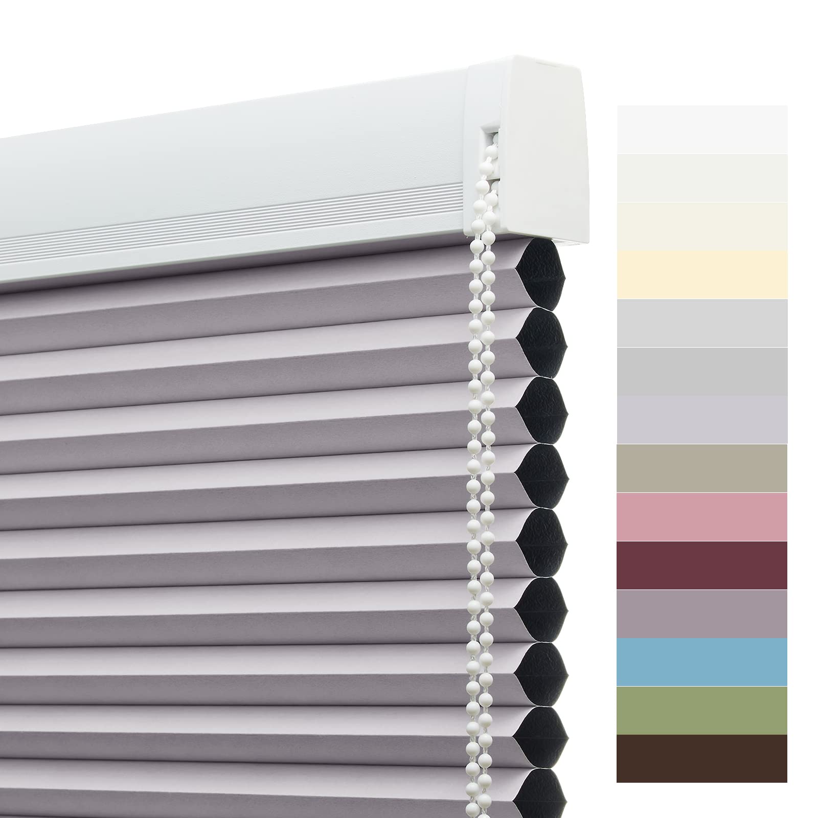 Tonature Custom Size 100 Blackout Cellular Shades Corded