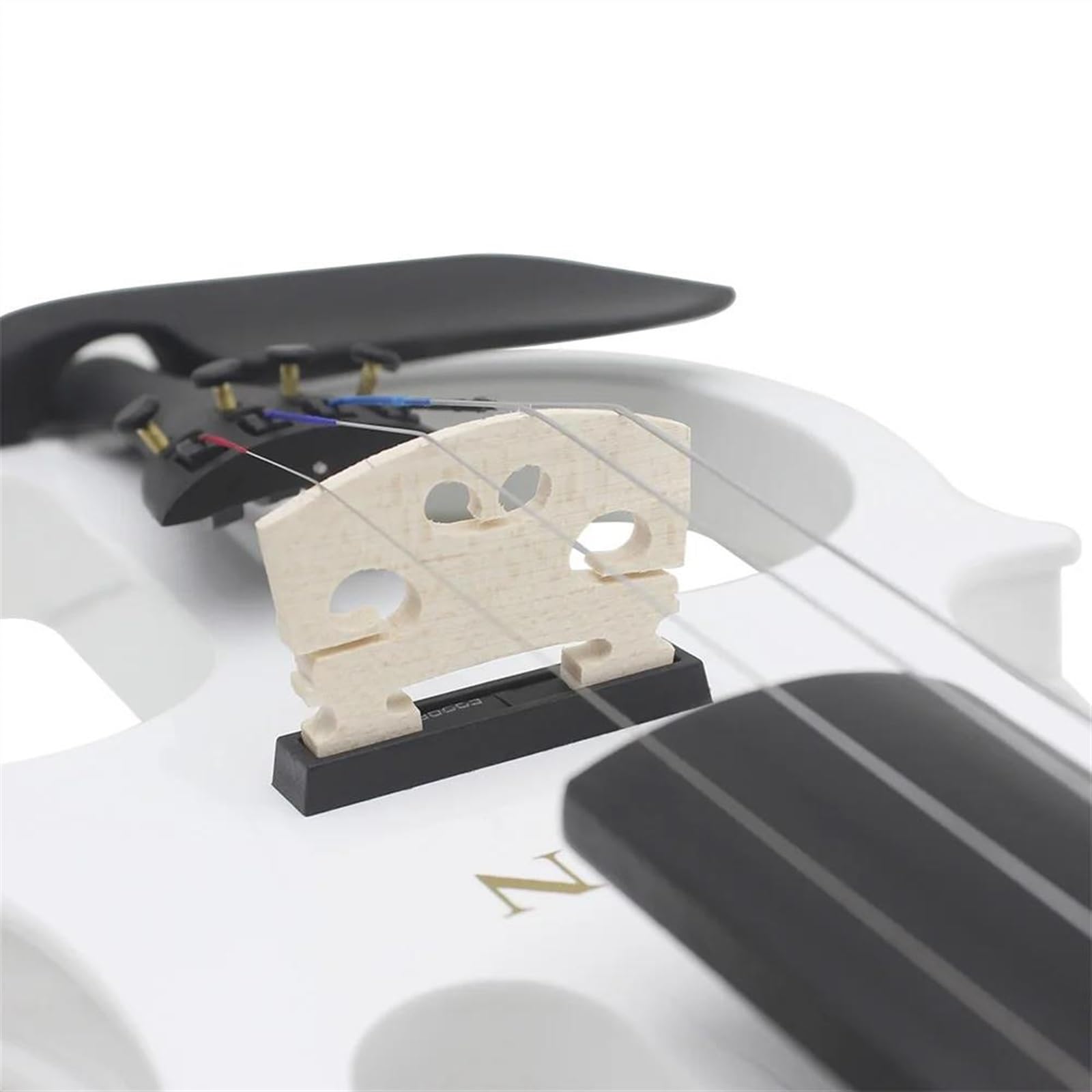 Erwachsenen geige Anfänger 4/4 Elektrische Violine Weiße Oberfläche Ahornplatte