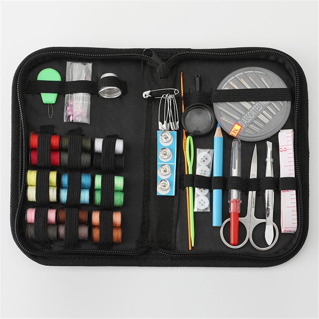 Kit de Costura para el hogar, Caja de Costura, Herramienta de Costura Manual, Kit de Costura Multifuncional portátil de 80 Piezas