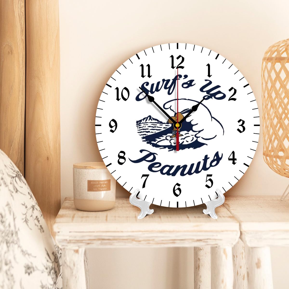 Amazon.co.jp: 掛け時計 ピーナッツ スヌーピー ハワイ 壁掛け時計 丸
