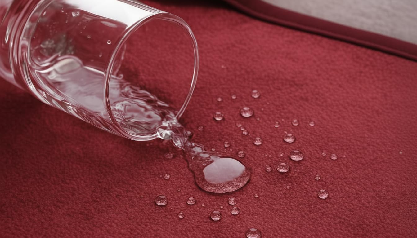 Waterproof Reversible Blanket - Leakproof Furniture Protector, Throw for Sofa, Bed, Car Seat, Couch Cover for People, Pets, Cats & Dogs - Machine Washable - Red Wine Flannel & Gold Sherpa (40” x 60”) - Image 8