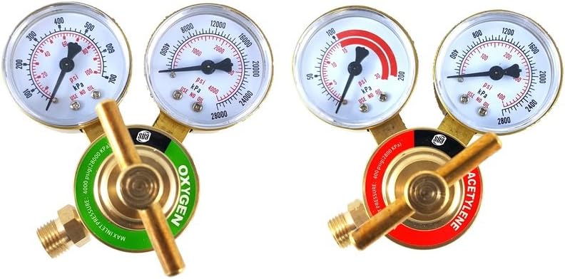 Super Cheap 🛒 SÜA - Oxygen and Acetylene Regulators Welding Gas Gauges -Pair - Rear Entry - LDB series