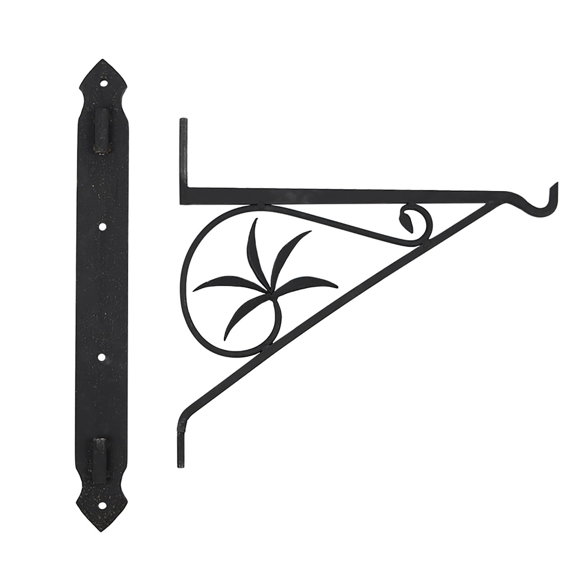 Minuteman International Brazo Giratorio de 45,7 cm, grúa para Chimenea, Hierro Forjado, Negro