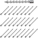 Reaction Tackle Lead Nail Weights for Plastic Worms, Wacky Rig and Neko Rig - Insert Pencil Sinkers for Bass Fishing Soft Plastic Lures - 25-Pack